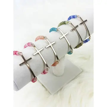 Gold Cross Beaded Bracelets